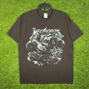 Monster Jam Megalodon Graphic T-Shirt Mens Large Black Delta Pro Weight